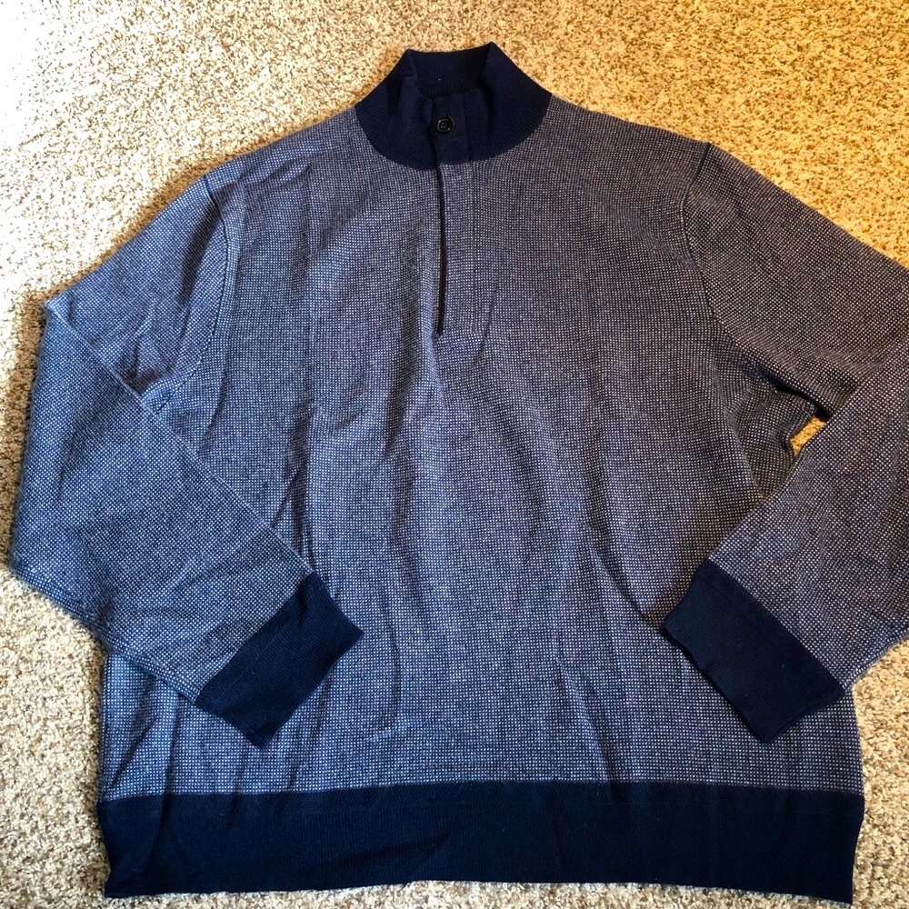 J. Hilburn Cashmere 1/2 Zip Sweater- XLT